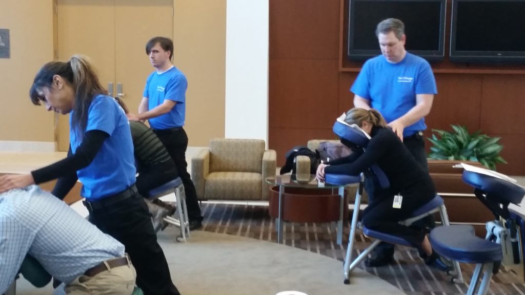 Chair massage at offices and events in Atlanta, GA