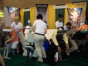 Chair massage at trade shows in Atlanta