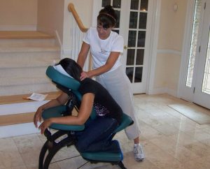 Chair massage for customer appreciation 