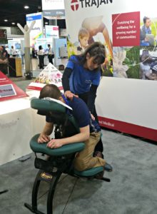 Chair Massage at a trade show in Atlanta