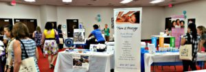 Chair massage at health fairs and wellness events in Atlanta