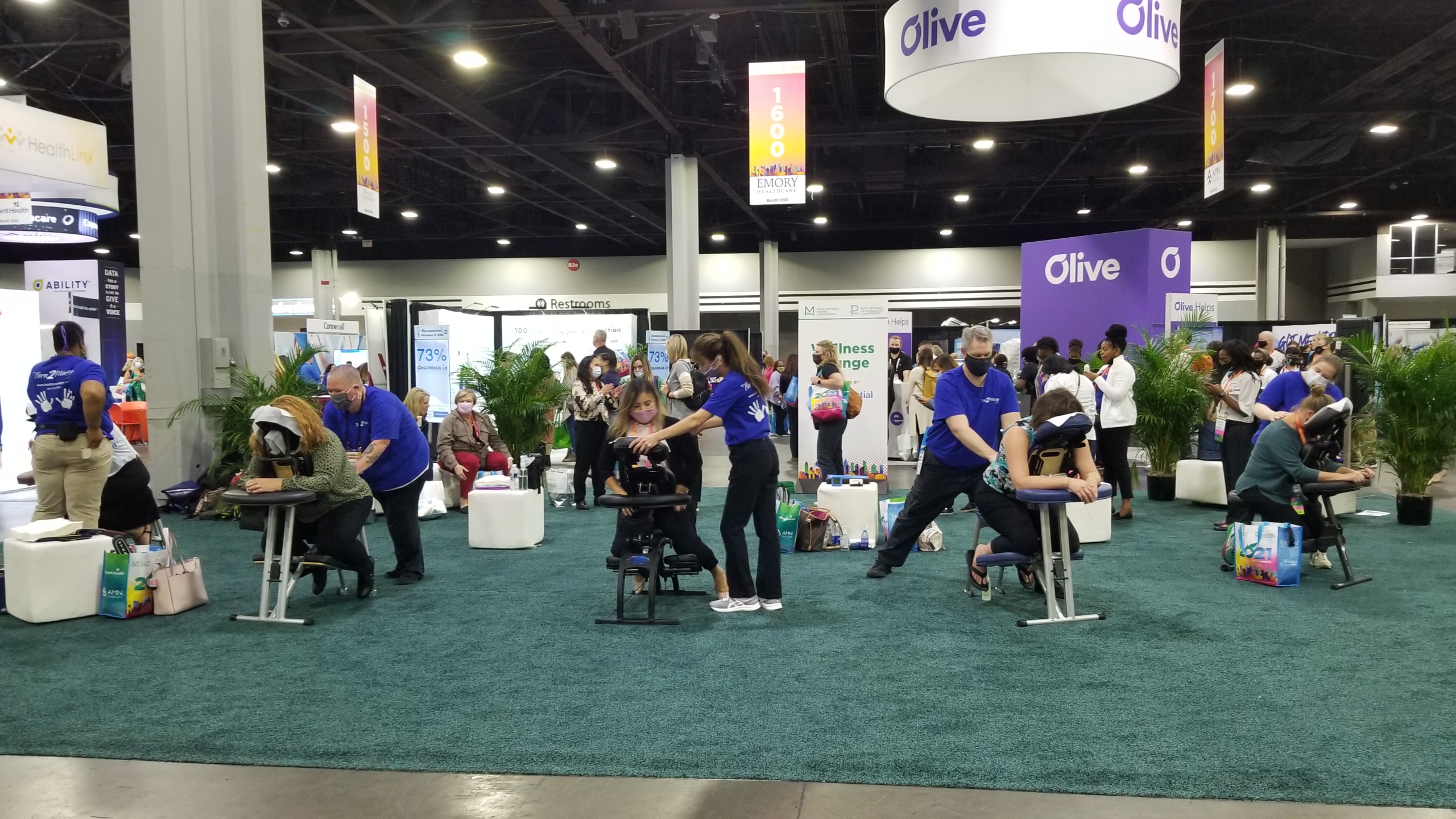 Chair Massage Onsite at Conventions in Atlanta, Tampa, Orlando, Chattanooga