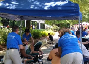 Chair massage for corporate celebrations