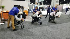 Chair Massage for a trade show and convention held at the Georgia World Congress Center in Atlanta